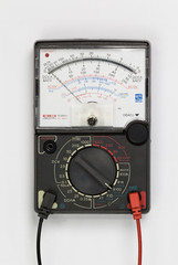 Naklejka premium Micro ohmmeter on a white background that helps measure current