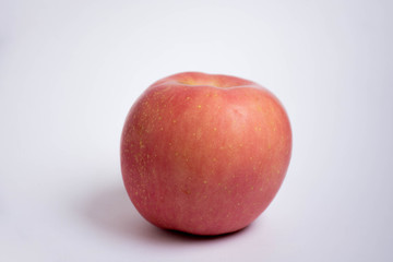 red apple on white