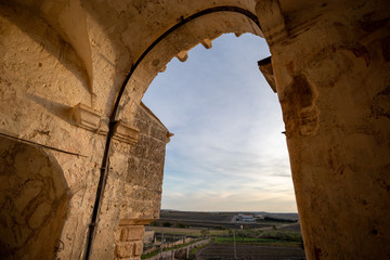 the Masseria Jesce, an ancient farm, built along the ancient Appian way in Altamura, Apulia (Puglia), Italy