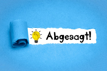 Abgesagt!