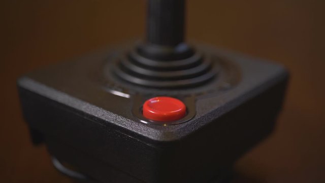 Extreme Close-Up Of Atari Video Computer Console Videogame Joystick