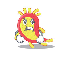 Mascot design concept of azorhizobium caulinodans with angry face