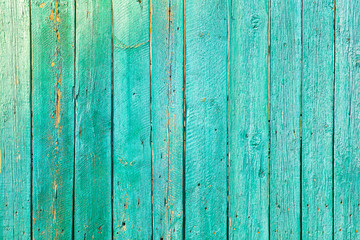 Fototapeta na wymiar Texture of old painted boards. Wooden fence.