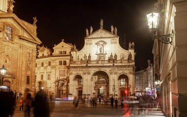 Fototapeta na wymiar Streets of night Prague