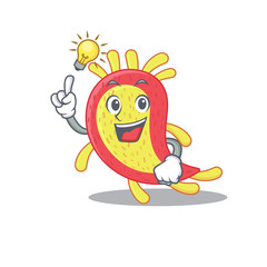 Mascot character design of azorhizobium caulinodans with has an idea smart gesture