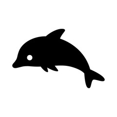 Obraz premium dolphin fish vector icon shark logo symbol sign character cartoon whale illustration design