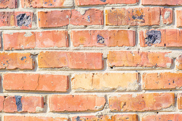 The wall is made of bricks. Beautiful texture and background.