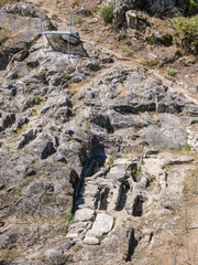 Medieval tombs at the San Vitor Necropolis, San Lourenzo, Ourense, Galicia, Spain
