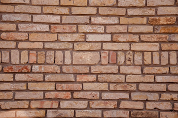 old red and yellow brick wall background