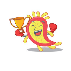 An elegant boxing winner of azorhizobium caulinodans mascot design style
