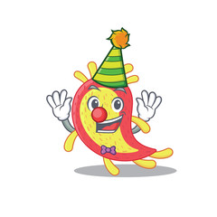 cartoon character design concept of cute clown azorhizobium caulinodans