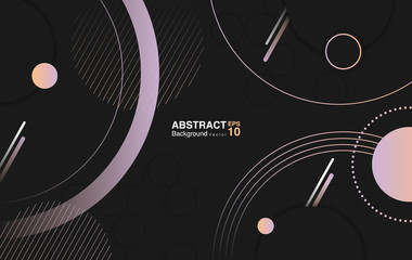 Gradient circle shapes on dark background. Futuristic background concept. Vector EPS 10