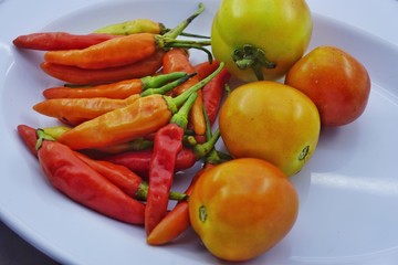 tomatoes and chilies
