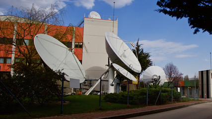 Great satellite dish. TV and radio broadcast antenna.