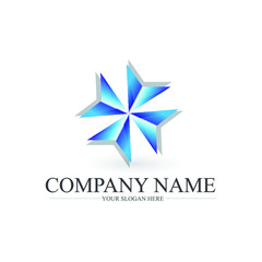 Obraz premium arrow logo,business logo , sales, marketing, tech , company logo design, blue arrow logo,