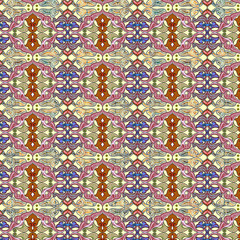 Gorgeous ornamental pattern with colorful background