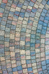 masonry wall paving stones as a background close up