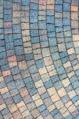 masonry wall paving stones as a background close up