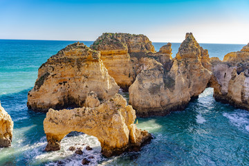 Fototapeta premium Panoramic of Ponta da Piedade in Lagos, Algarve, Portugal