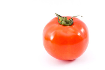 red ripe tomatoes isolated on white background