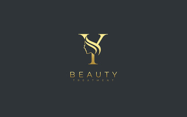 Letter Y Beauty Face Logo Design