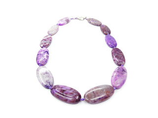 fashion beads necklace jewelry with semigem crystals jasper