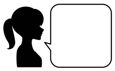 女性と吹き出し