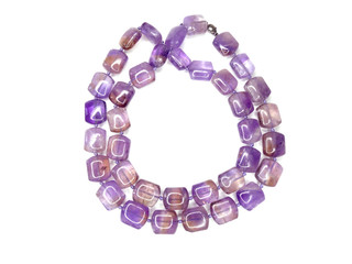 fashion beads necklace jewelry with semigem crystals amethyst