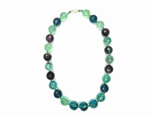 fashion beads necklace jewelry with semigem crystals amethyst