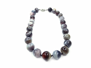 fashion beads necklace jewelry with semigem crystals agate