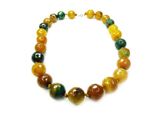fashion beads necklace jewelry with semigem crystals agate