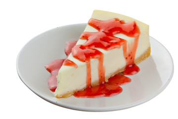 delicious cheesecake with strawberries