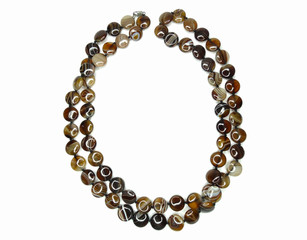 Fototapeta premium fashion beads necklace jewelry with semigem crystals agate