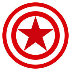 Obraz premium A star shield with red circle