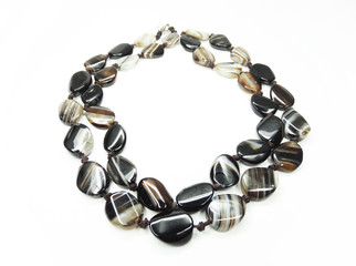 fashion beads necklace jewelry with semigem crystals agate