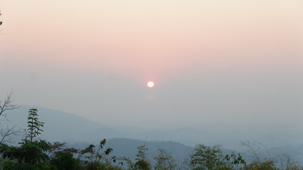 Beautiful morning mist