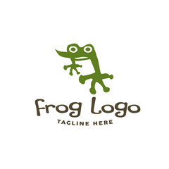Modern Professional Logo Design, Frog Vector or Green Frog Feet