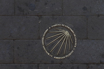 Marker on the Way of Saint James, Spain