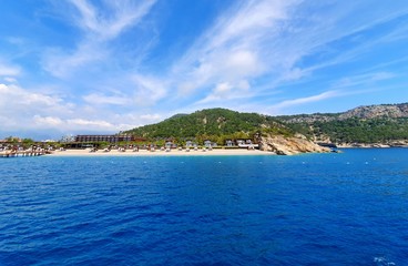 Beldibi Caves. Goynuk Canyon. They are surrounded by coniferous forests. In the east of Olympos, a beautiful natural monument is located on the road from Kemer to Antalya. Turkish Republic.
