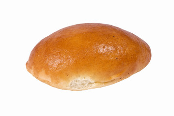 Baking pastry with filling on a white background