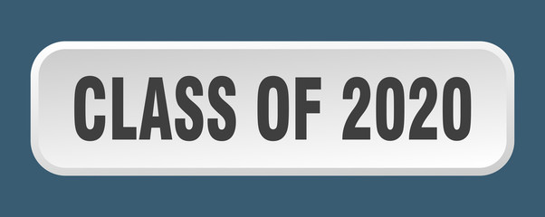 class of 2020 button. class of 2020 square 3d push button