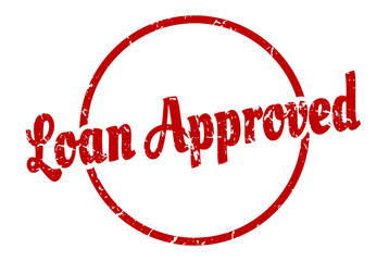 loan approved sign. loan approved round vintage grunge stamp. loan approved