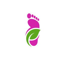Obraz premium Nature Foot logo vector template, Creative of Foot logo design concepts