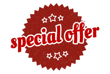 special offer sign. special offer round vintage retro label. special offer