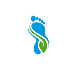 Fototapeta na wymiar Nature Foot logo vector template, Creative of Foot logo design concepts