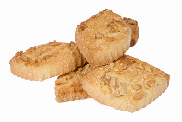 Baking sweet cookies with filling on a white background