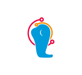 Tech Foot logo vector template, Creative of Foot logo design concepts