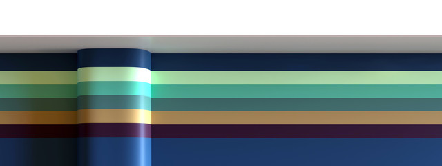 Background and texture of volumetric colored stripes for website design or printing. 