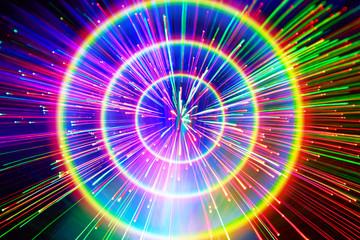 Abstrakte Lichtspuren mit Licht von Leuchtdioden erzeugt.