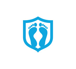 Shield Foot logo vector template, Creative of Foot logo design concepts